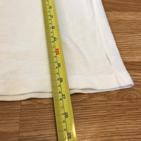 Vtg American Eagle Outfitter 1977 Athletic Fit Long Sleeve Cream Shirt Med Y2K - Picture 9 of 12